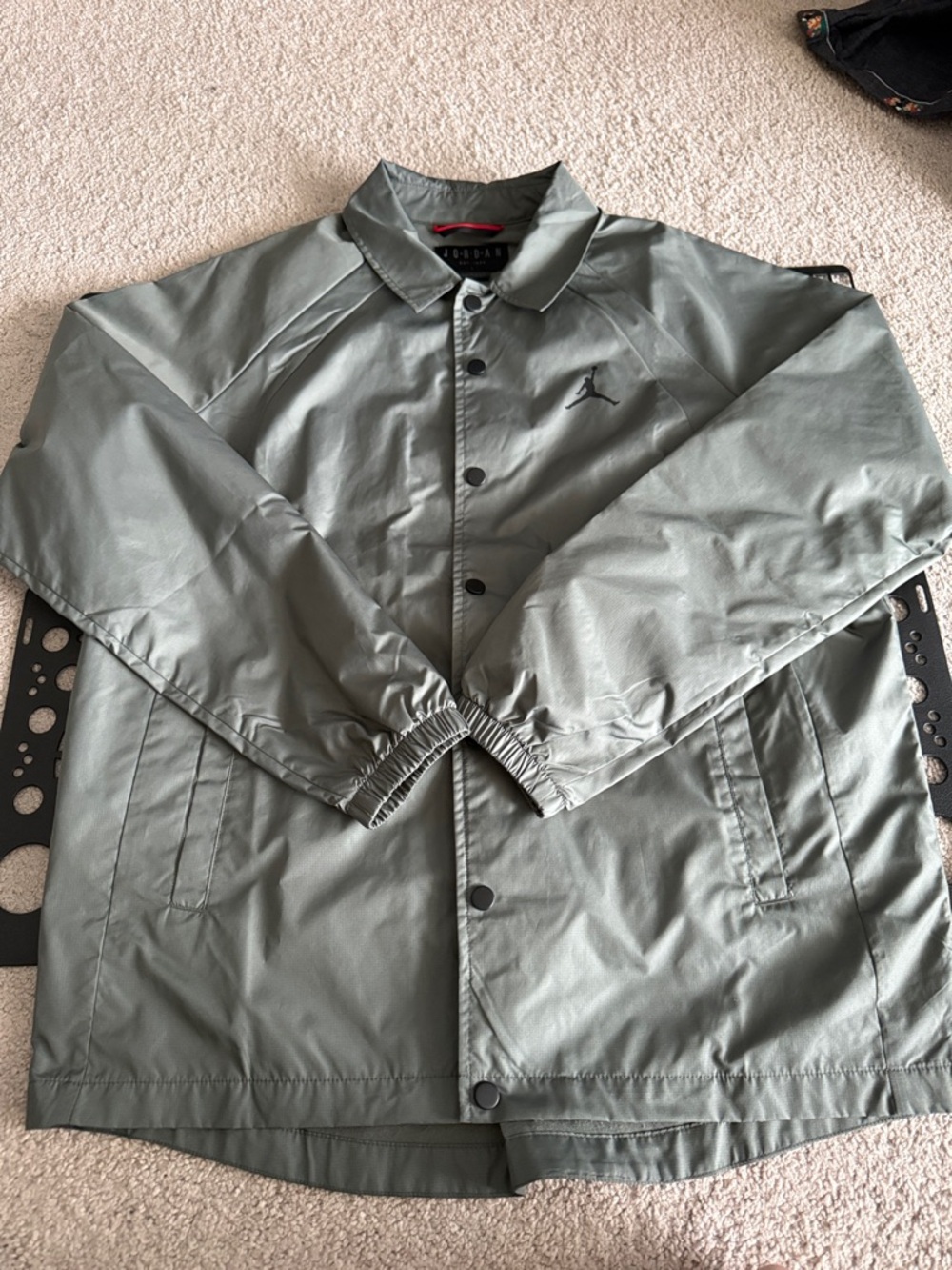 Jordan Men's Coach Jacket (L) Olive Green